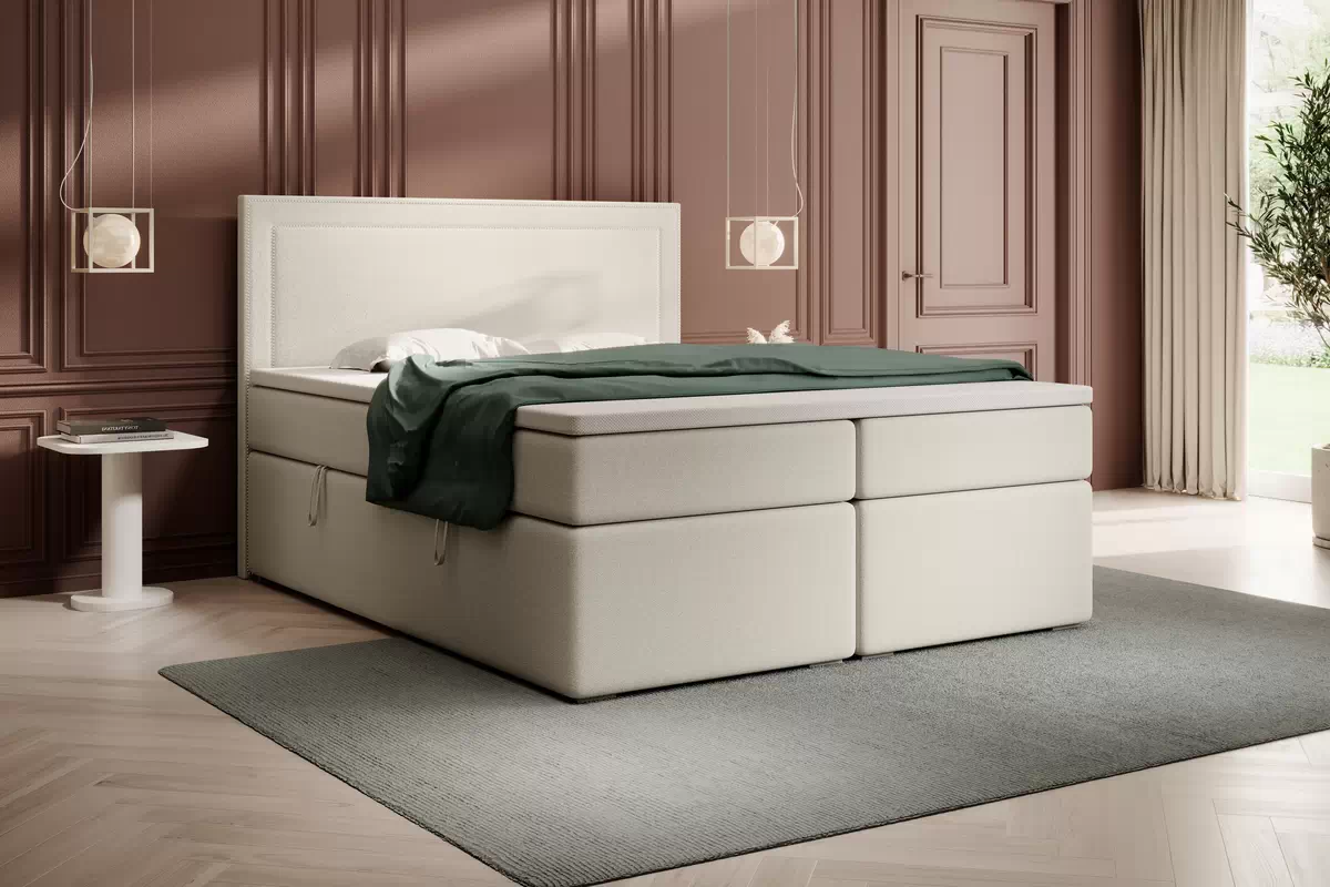 Boxspring posteľ s úložným priestorom Adelino 140x200 Boxspring posteľ s úložným priestorom Adelino 140x200