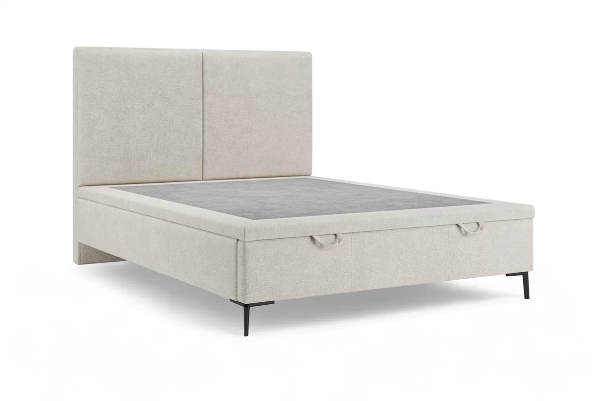 Boxspring posteľ s úložným priestorom Lektis - 140x200 / nožičky kovové čierny Boxspring posteľ s úložným priestorom Lektis - 140x200 / nožičky kovové čierny 