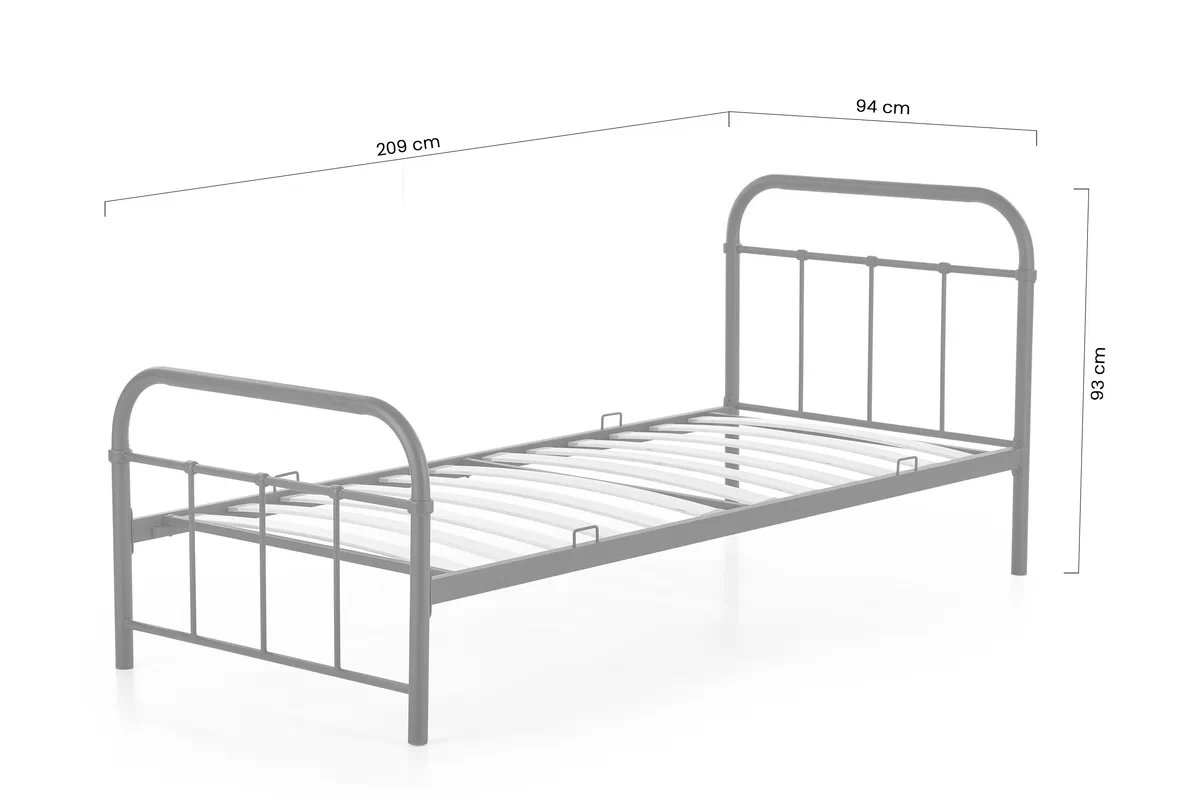 Kovová postel Milwi 90x200 - bílý Postel kovové Milwi 90x200 - bílá