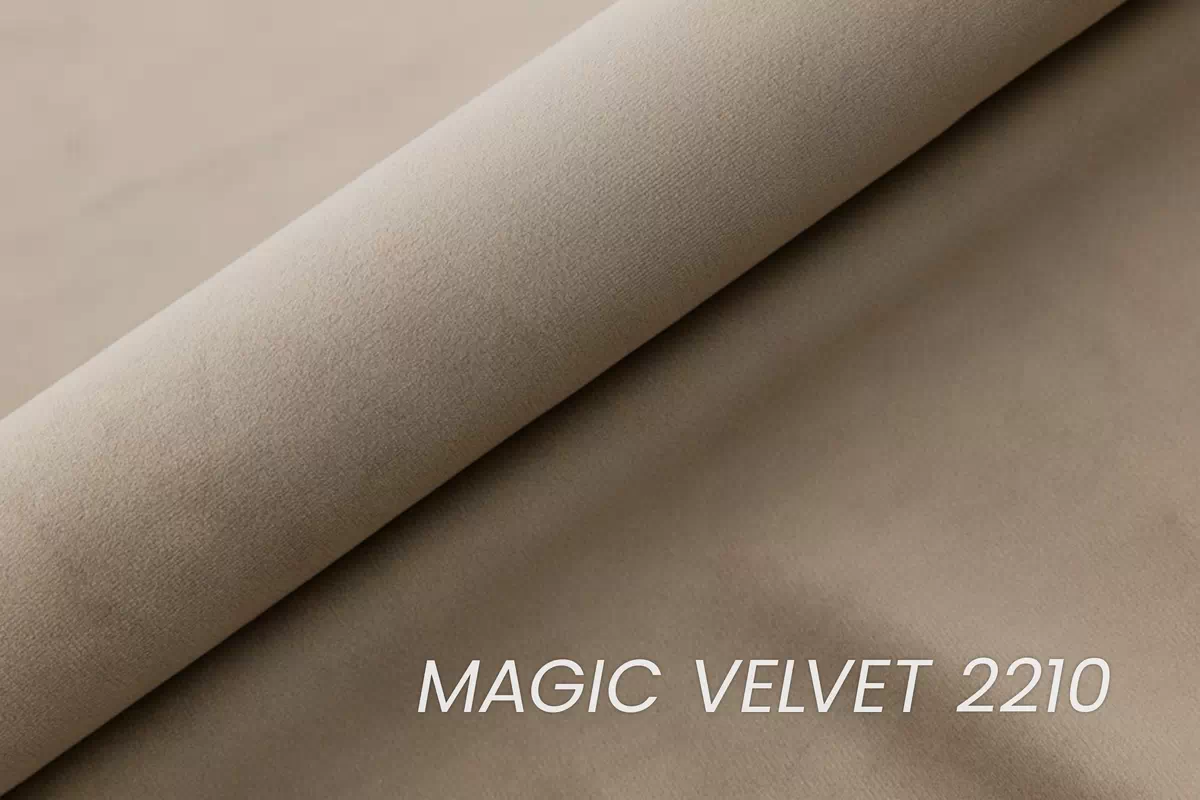 Posteľ čalouněné Misel 140x200 - béžový zamat Magic Velvet 2210 / nožičky čierny  Posteľ čalouněné Misel 140x200 - béžový zamat Magic Velvet 2210 / nožičky čierny 