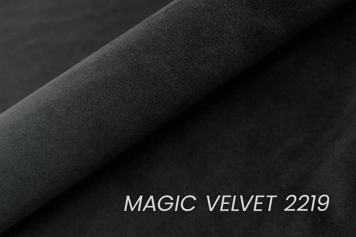 Postel čalouněné Misel 140x200 - černá samet Magic Velvet 2219 / Nohy zlote Postel čalouněné Misel 140x200 - černá samet Magic Velvet 2219 / Nohy zlote