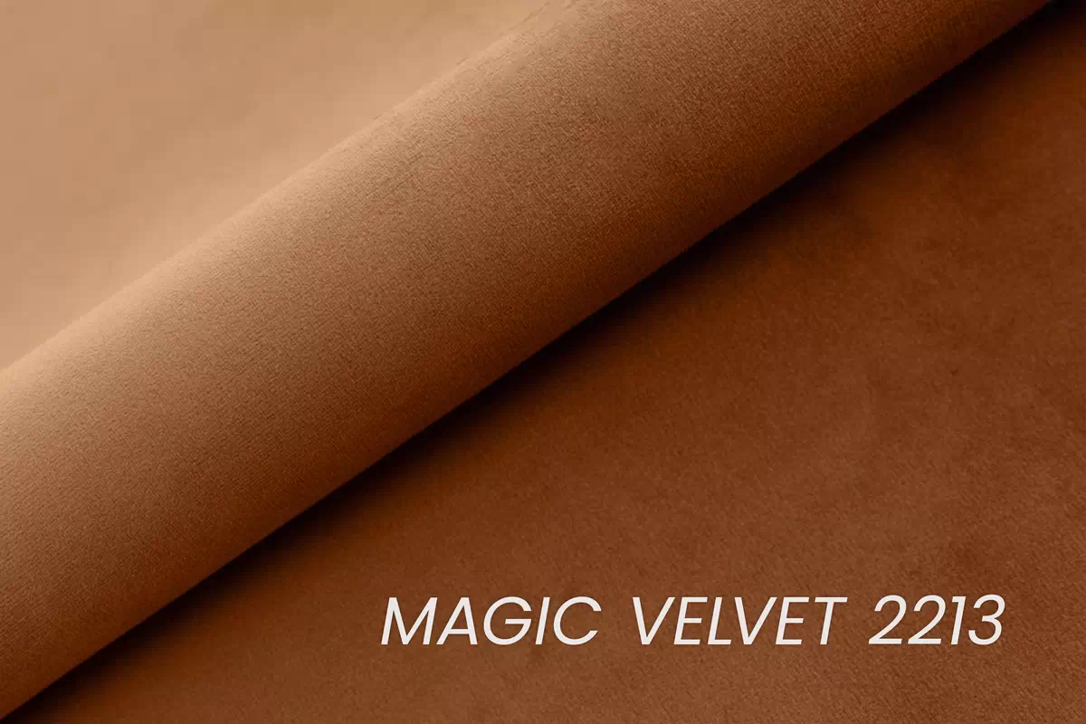 Postel čalouněné Misel 140x200 - cihlová samet Magic Velvet 2213 / Nohy černá  Postel čalouněné Misel 140x200 - cihlová samet Magic Velvet 2213 / Nohy černá 