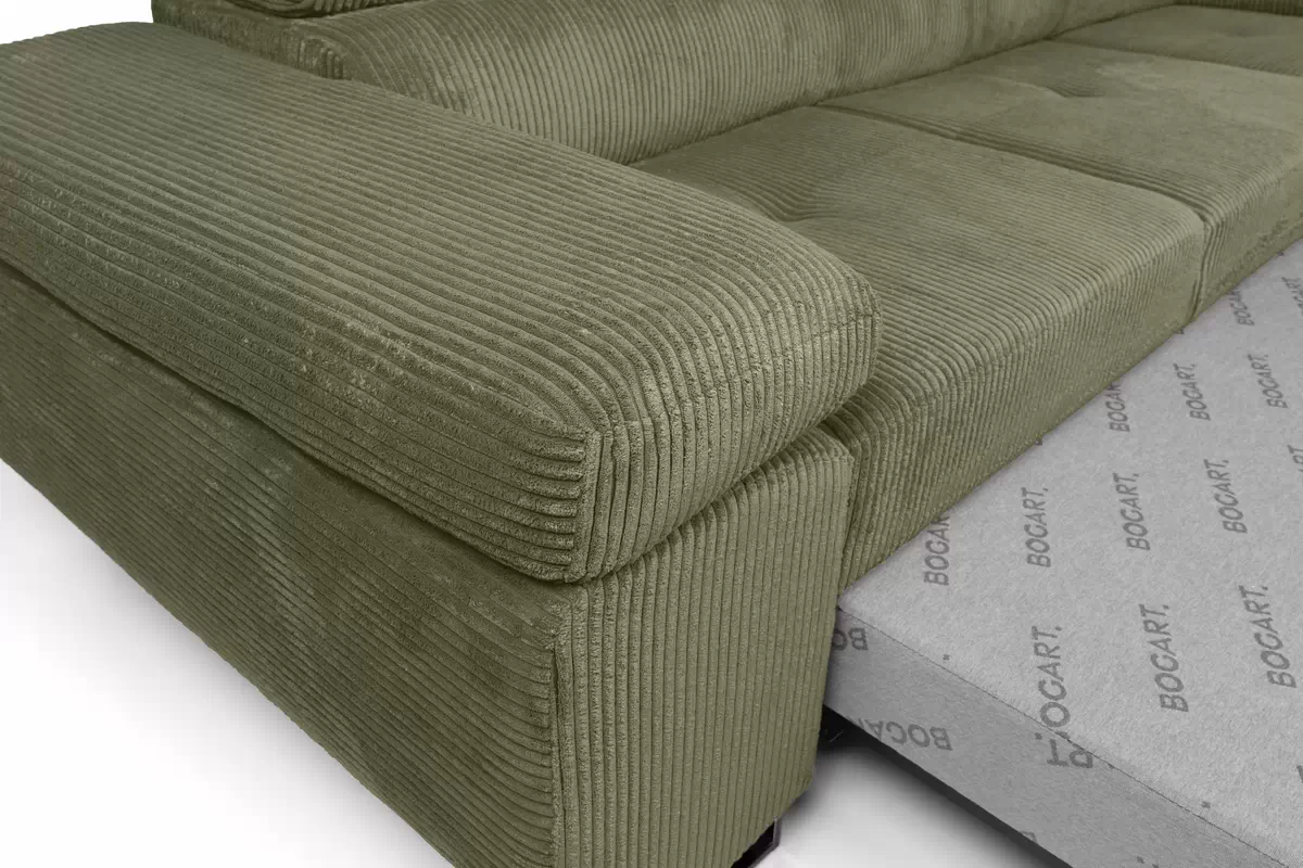 Colțar extensibil Annabelle L dreapta - verde catifea Lincoln 37 / picioare negru Colțar pentru camera de zi Annabelle L pe partea dreaptă - verde catifea Lincoln 37 / Picioare negru