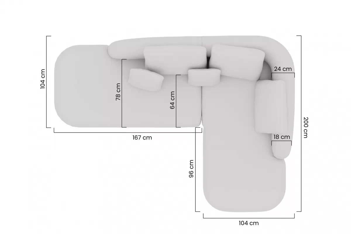 Colțar extensibil stânga Finezal OTOL+OTZP pentru living - stofă șenil bej Tender Way 04 Naroznik pentru camera de zi Finezal OTOL+OTZP - închis bej szenil Tender Way 04 