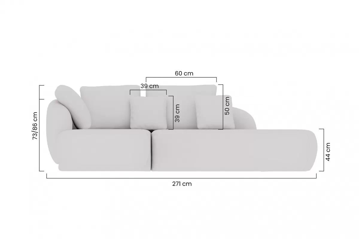 Rohová sedací souprava Finezal OTOP+OTZL - krémová látka Tender Way 01 Rohová sedací souprava do obývacího pokoje Finezal OTOP+OTZL - béžová šenil Tender Way 01 