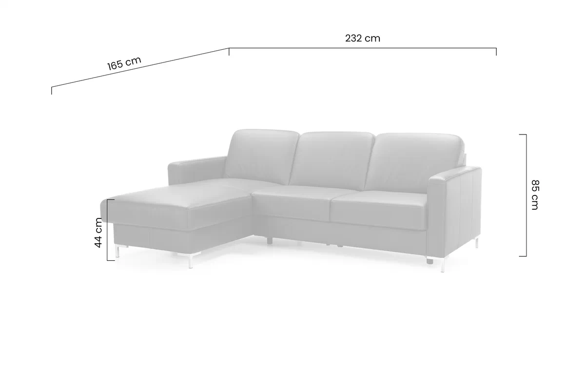 Modulárna rohová sedacia súprava Basic BK/REC -2,5F - Etap Pohovka Rohová sedacia súprava s funkciou spania Basic Ľavá strana 232x165 cm