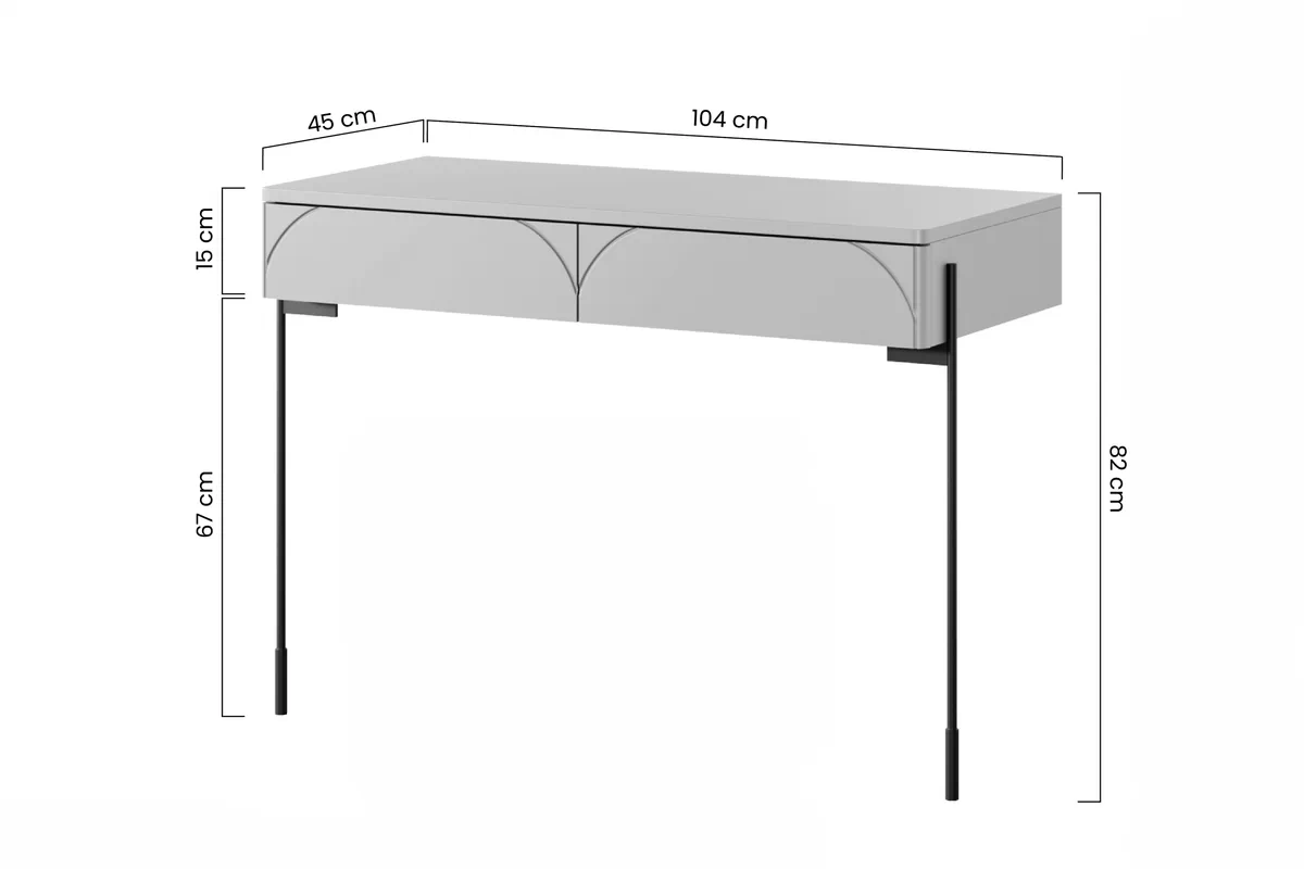 Consolă / masă de toaletă modernăSonatia – burgundy modern konsola/toaletka z dwoma sertare Sonatia 100 cm - burgundy