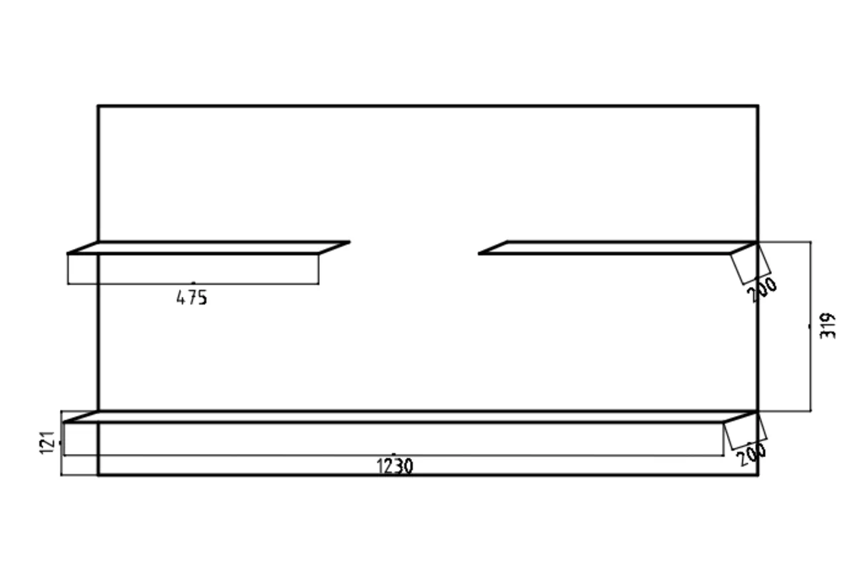 Nástěnná police Oliwia P1 - 125 cm police závěsná Oliwia 125 cm