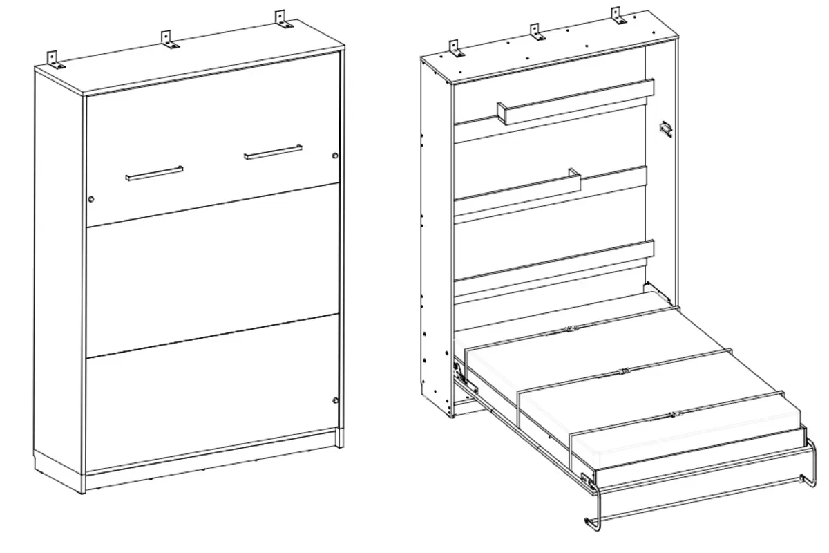 Canapea extensibilă verticală Genius 120x200 cu un birou - congo / cașmir Polkotapczan pionowy Genius 120x200 cu un birou - congo / cașmir