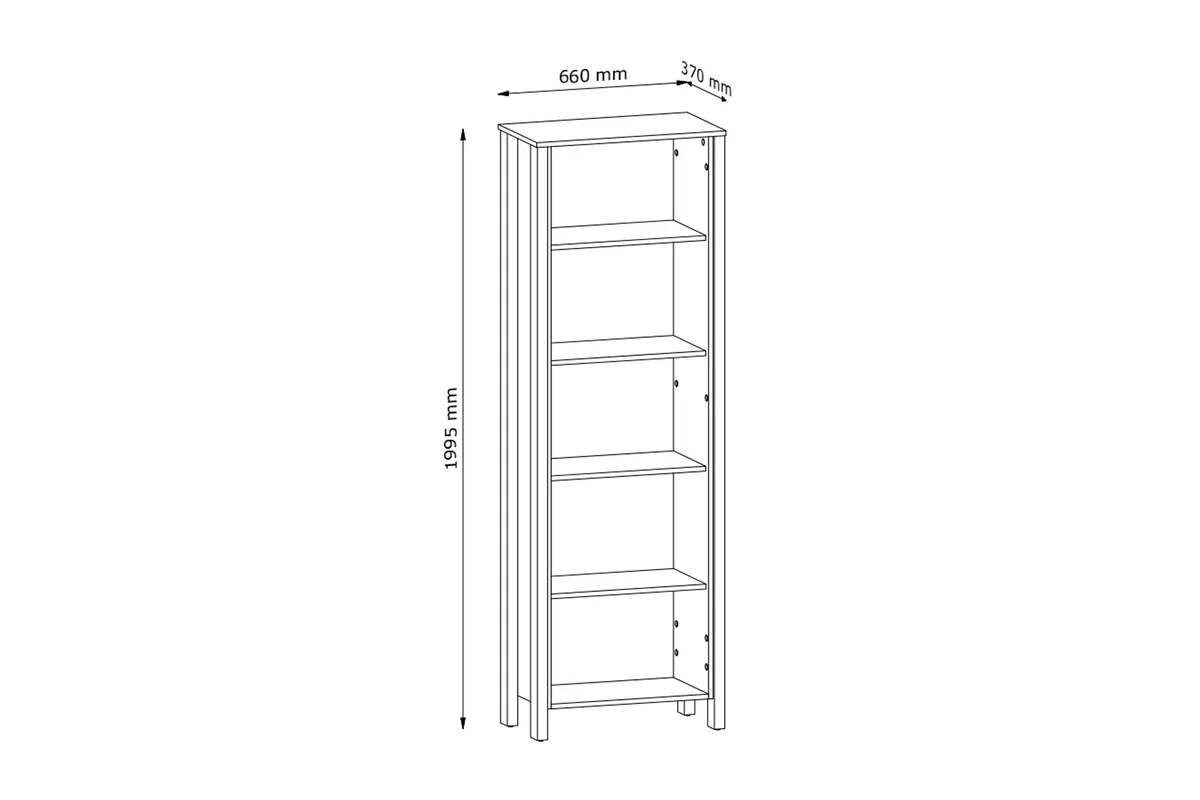 Regál Ertigo 66 cm - dub wotan Regál Entiro 66 cm - dub wotan