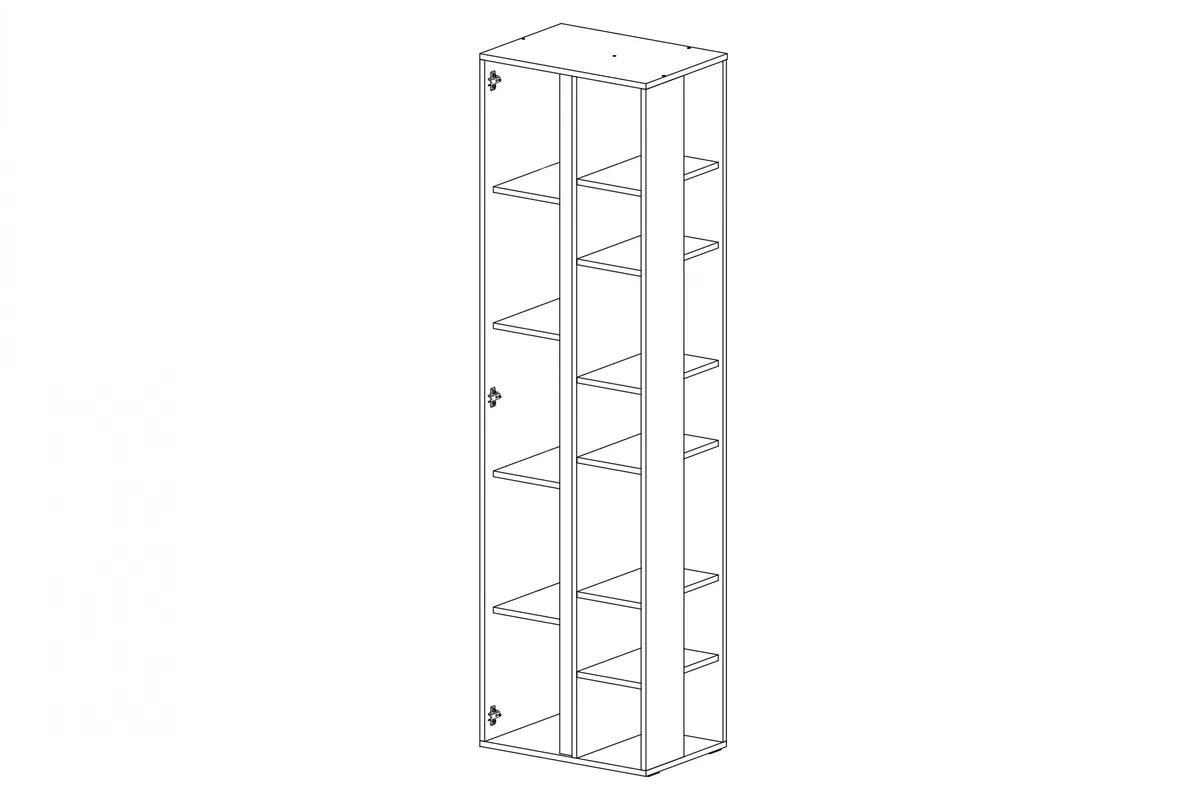 Regál studentský Luca 4 - 55 cm - bez pískový / dub olejovaný Regál Studentský Luca 4 - 55 cm - bez Pískový / dub olejowany