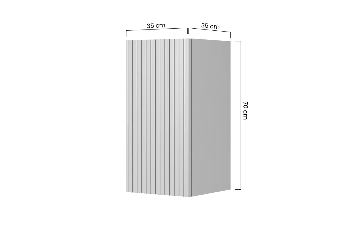 Závesná skrinka do kúpeľne Nicole 70 cm - biely mat regál wiszacy Nicole 70 cm s frézovaným frontom - biely mat