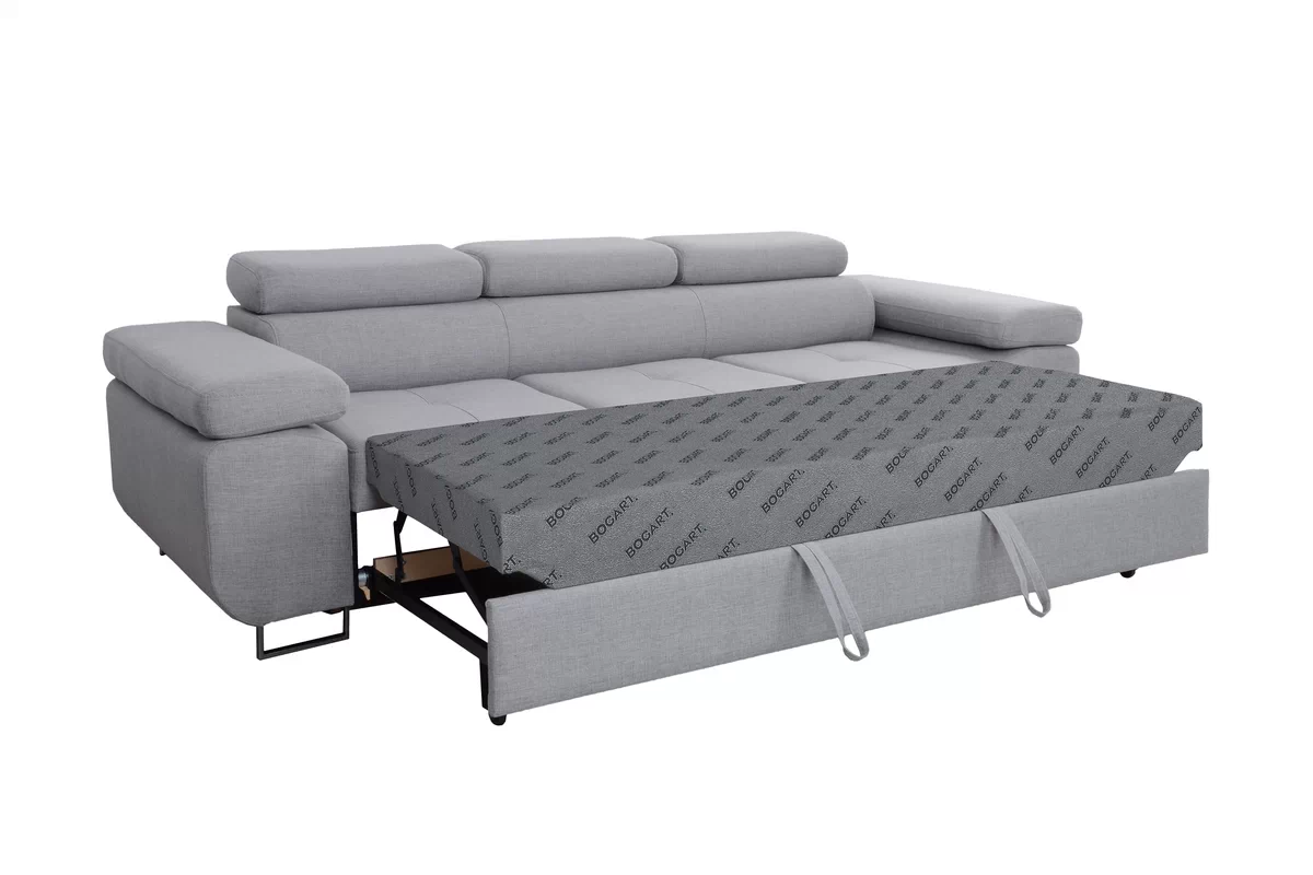 Canapea extensibilă Annabelle - jasnoszara împletitură Loft 19 Grey / picioare negru Canapea cu funcție de dormit Annabelle - jasnoszara împletitură Loft 19 Grey / Picioare negru
