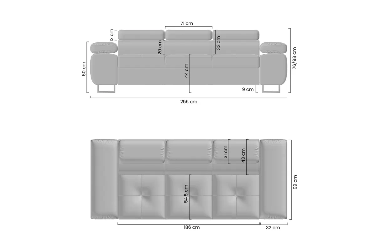 Pohovka Annabelle rozkladacia - Loft 19 Grey Pohovka s funkciou spania Annabelle - jasnoszara plecionka Loft 19 Grey