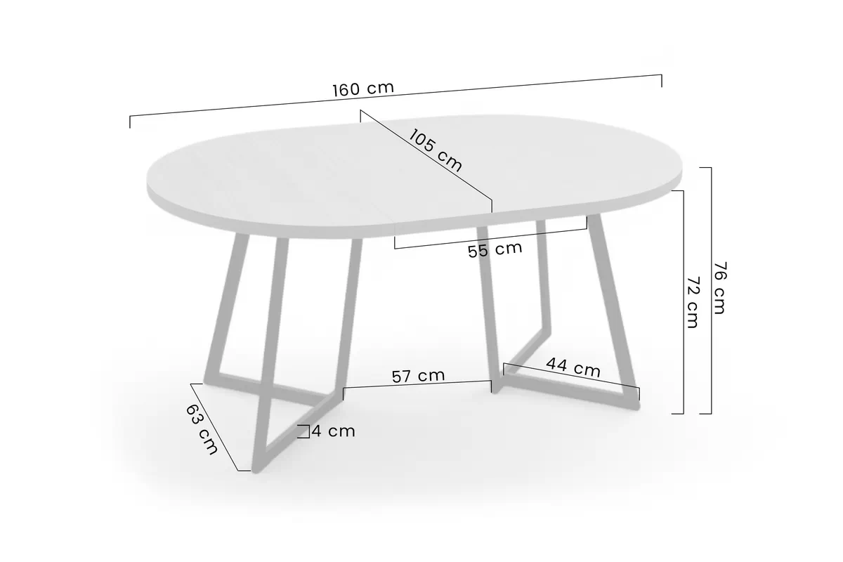 Rozkladací jedálenský stôl Cedrus 105/160 cm loftový – dub vinceza Stôl Cedrus 105 cm loftowy rozkladany - Dub vinceza
