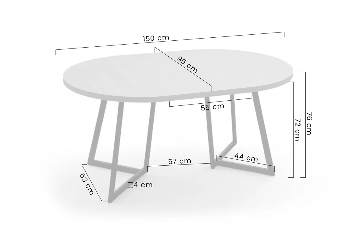 Jídelní stůl Cedrus 95/150 cm loftový rozkládací - dub vinceza Stůl Cedrus 95/150 cm loftový rozkladany - dub vinceza
