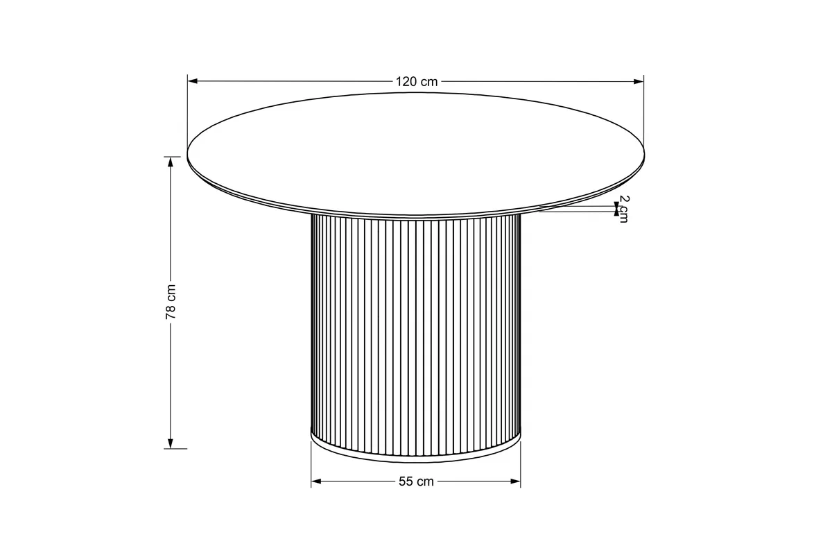 Dřevěný kulatý stůl Rodlin 120 cm - přírodní dub Stůl okragly dřevo Rodlin 120 cm - dub přírodní