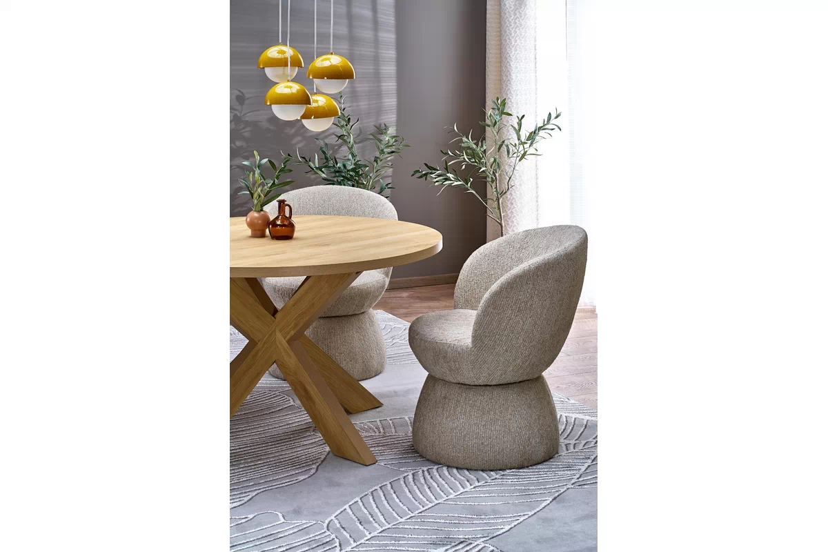 Kulatý jídelní stůl Orleno - 120x75 cm - dub natural Stůl okragly Orleno 120 x 75 cm - dub přírodní 