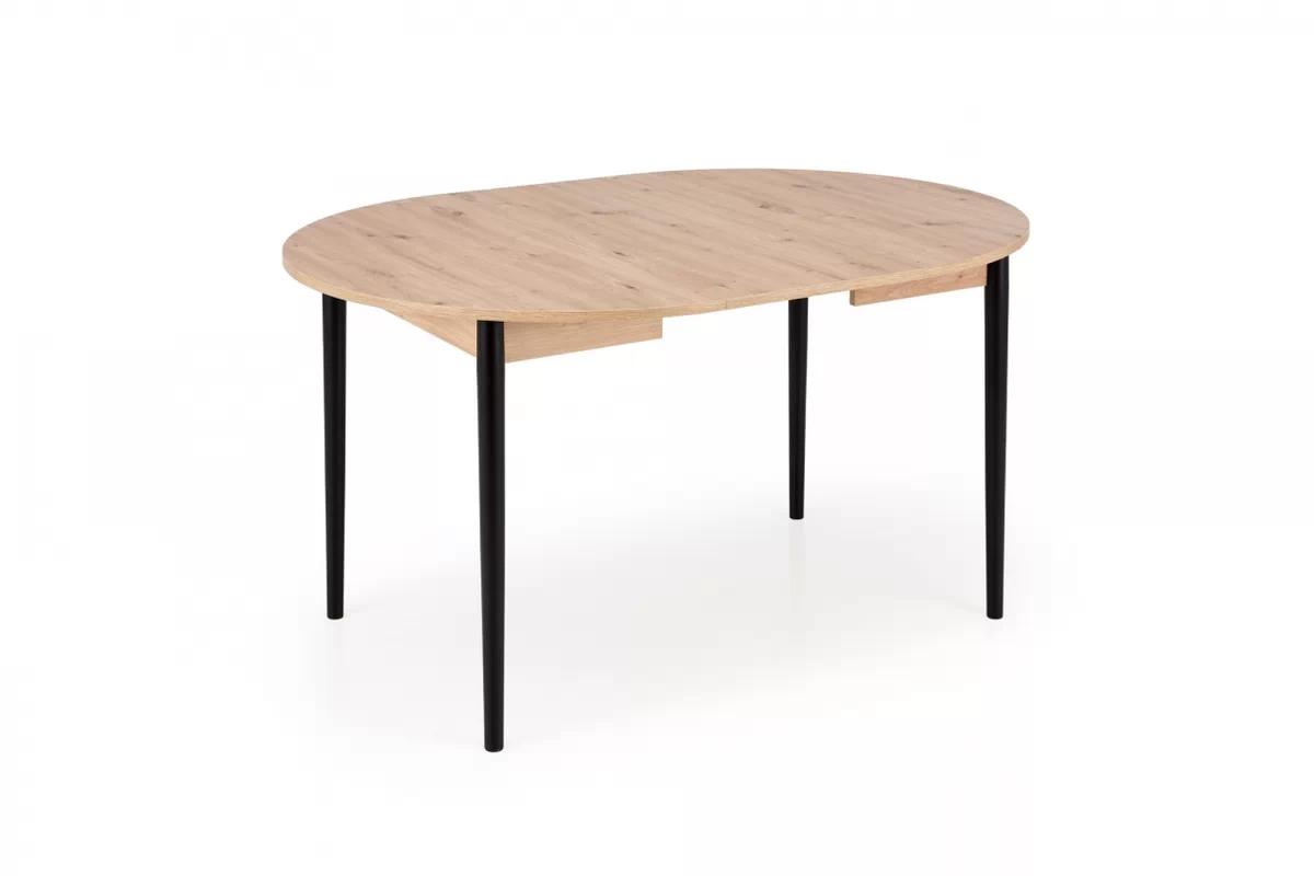 Rozkládací jídelní stůl Elaris - 102-142x102 cm - dub artisan / černé nohy Stůl rozkladany Elaris 102-142x102 cm dub artisan / Nohy černá