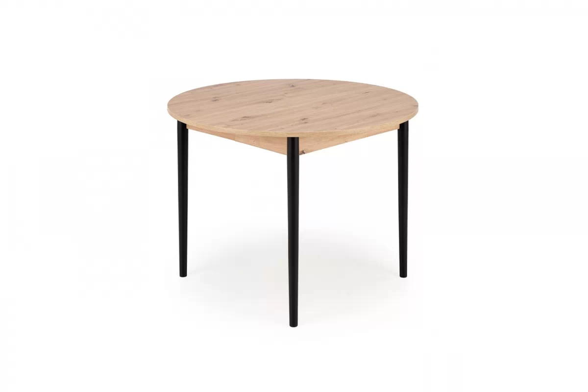 Rozkládací jídelní stůl Elaris - 102-142x102 cm - dub artisan / černé nohy Stůl rozkladany Elaris 102-142x102 cm dub artisan / Nohy černá
