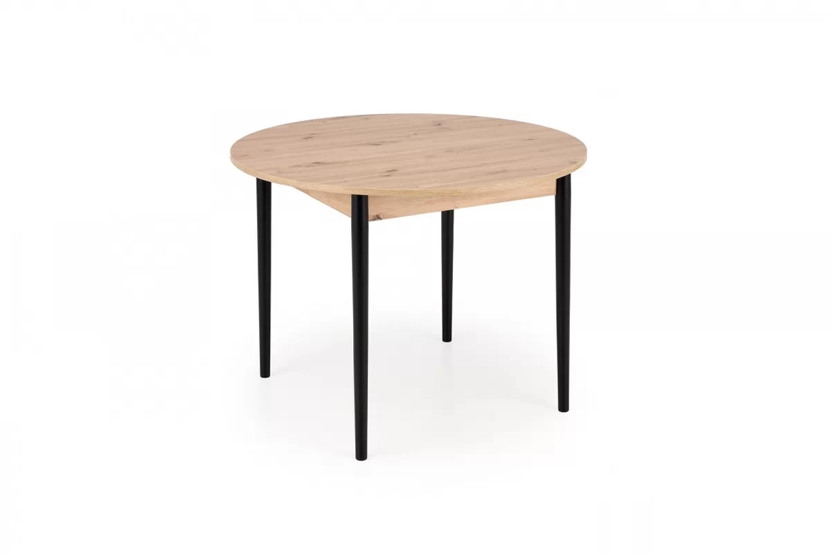Rozkládací jídelní stůl Elaris - 102-142x102 cm - dub artisan / černé nohy Stůl rozkladany Elaris 102-142x102 cm dub artisan / Nohy černá