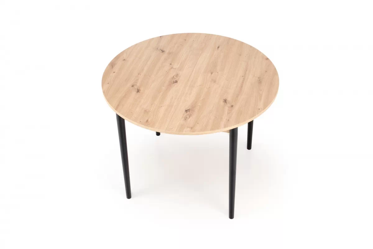 Rozkládací jídelní stůl Elaris - 102-142x102 cm - dub artisan / černé nohy Stůl rozkladany Elaris 102-142x102 cm dub artisan / Nohy černá