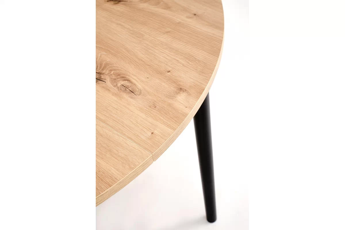 Rozkládací jídelní stůl Elaris - 102-142x102 cm - dub artisan / černé nohy Stůl rozkladany Elaris 102-142x102 cm dub artisan / Nohy černá