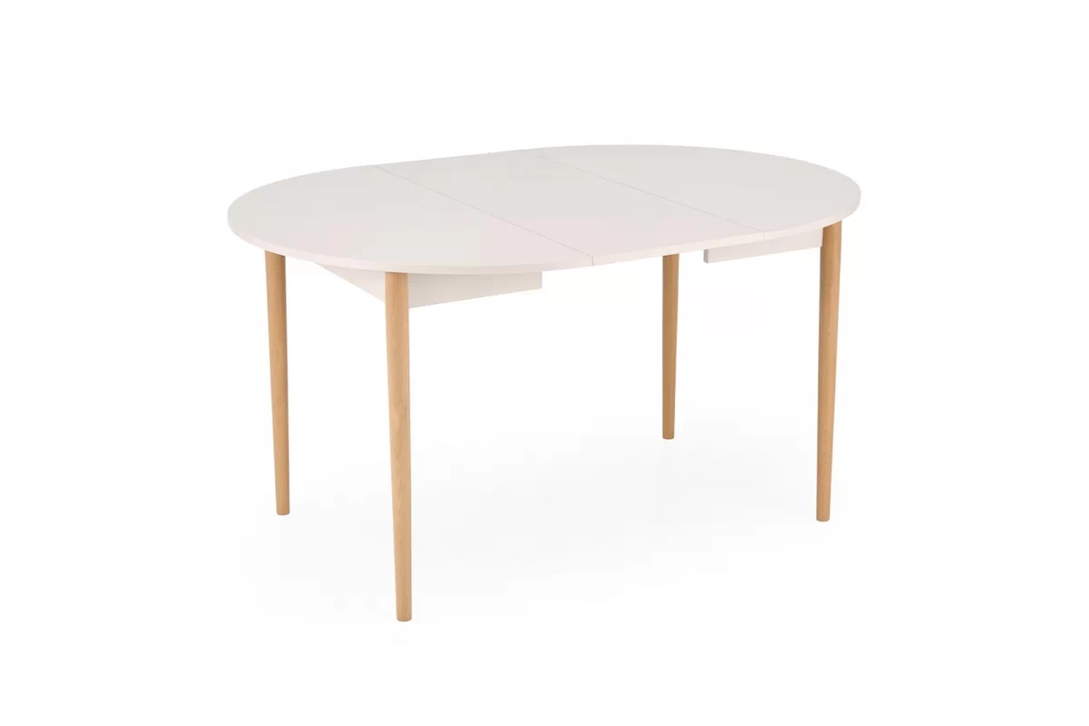 Rozkládací jídelní stůl Elaris - 102-142x102 cm - kašmír / dub natural Stůl rozkladany Elaris 102-142x102 cm kašmír / přírodní 