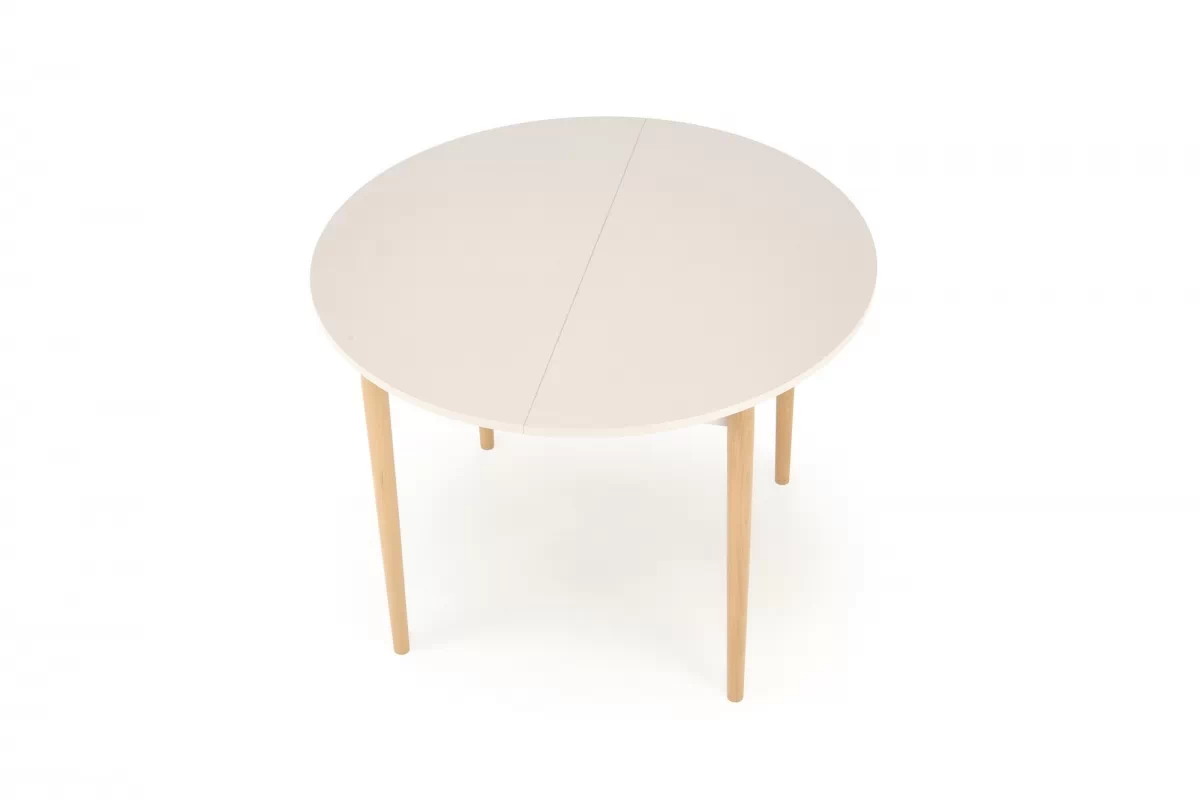 Rozkládací jídelní stůl Elaris - 102-142x102 cm - kašmír / dub natural Stůl rozkladany Elaris 102-142x102 cm kašmír / přírodní 