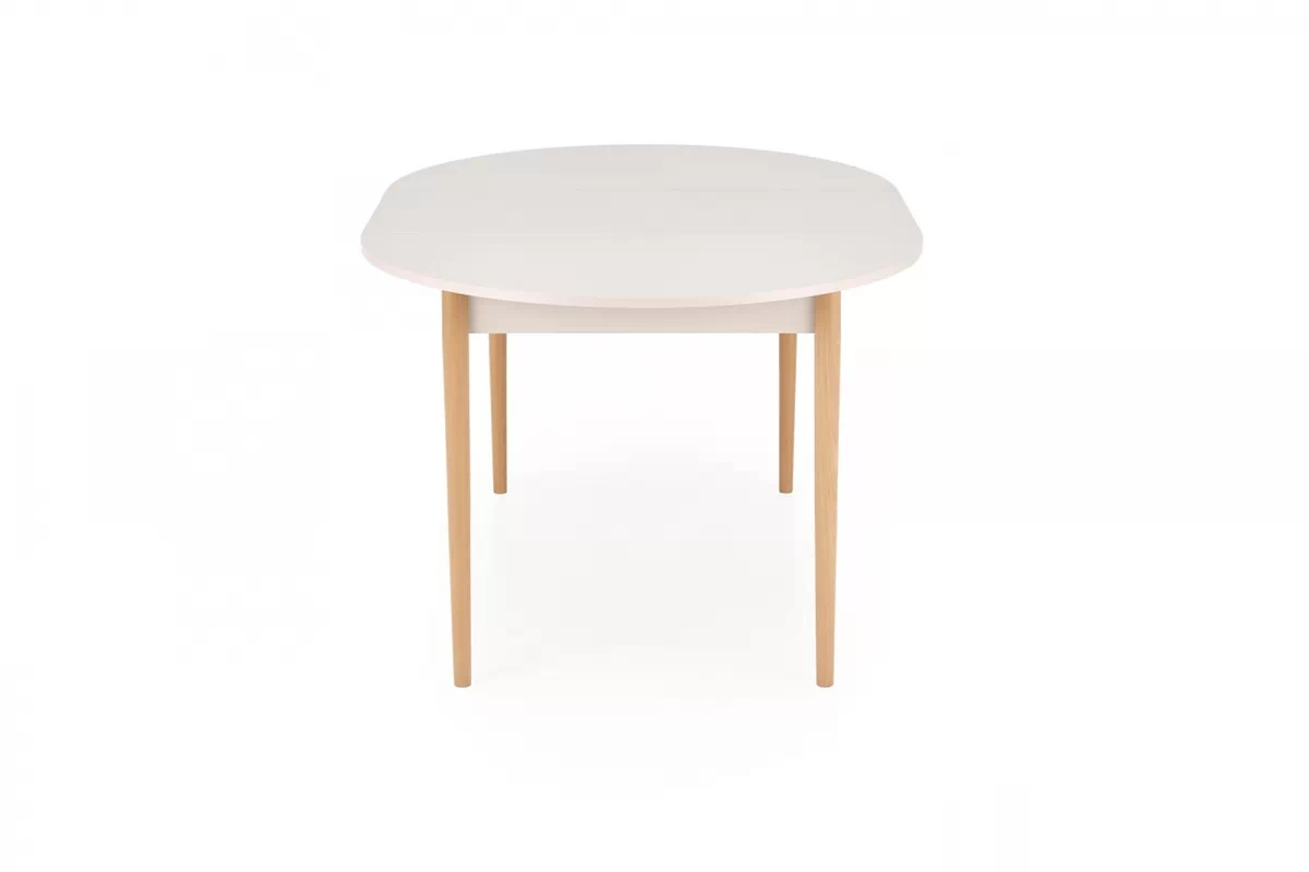 Rozkládací jídelní stůl Elaris - 102-142x102 cm - kašmír / dub natural Stůl rozkladany Elaris 102-142x102 cm kašmír / přírodní 