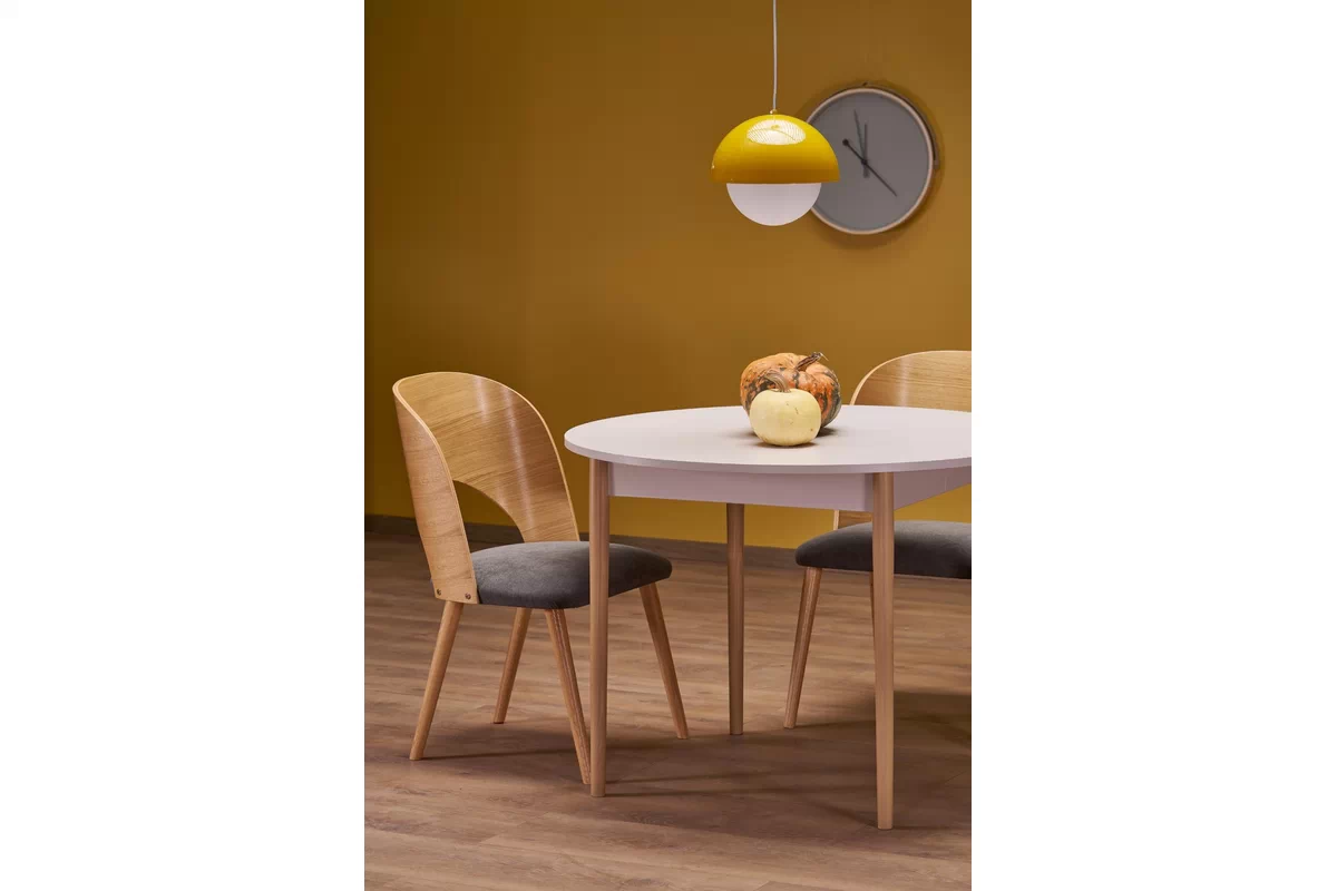 Rozkládací jídelní stůl Elaris - 102-142x102 cm - kašmír / dub natural Stůl rozkladany Elaris 102-142x102 cm kašmír / přírodní 