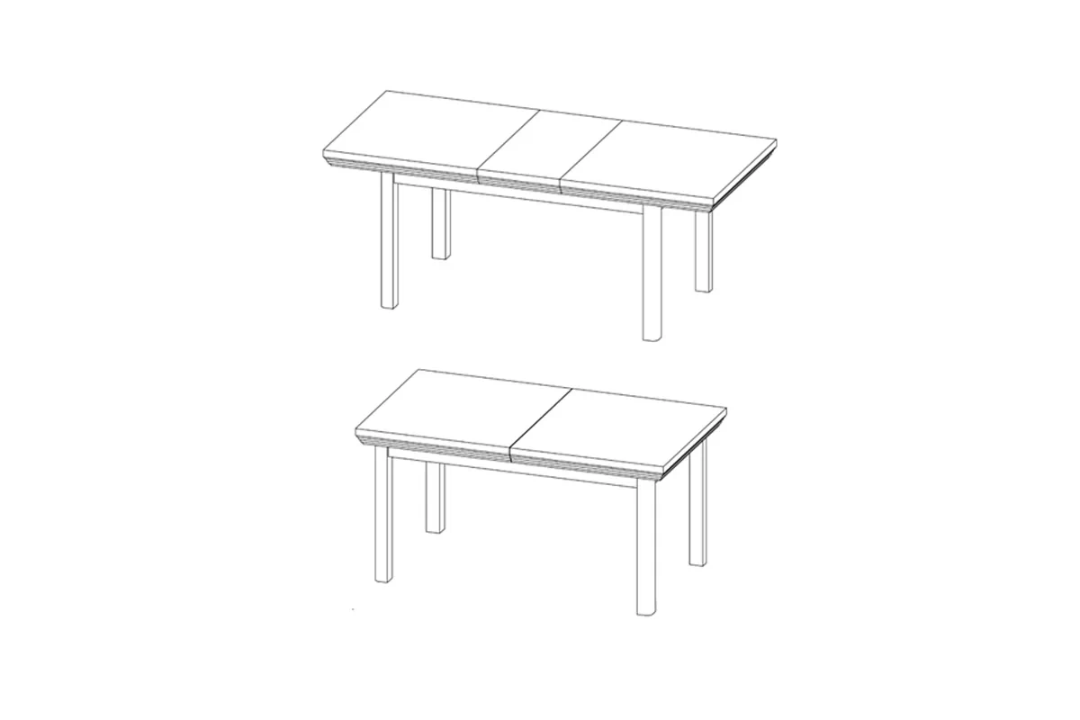 Rozkládací stůl Royal ST 160-203 cm - borovice nordická / divoký dub Stůl rozkladany Royal 160-203x90 - borovice nordycka/divoký dub
