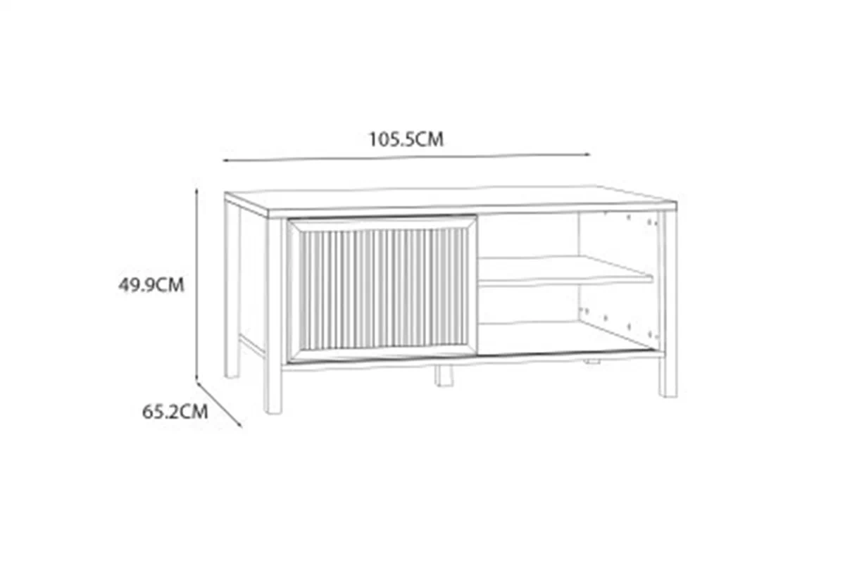 Konferenční stolek Jytana z lamelami 100 cm - Dub mauvella / Černý Konferenční stolek Jytana z lamelami 100 cm - Dub mauvella / Černý 