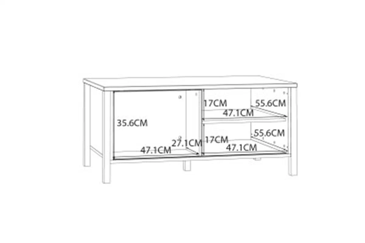 Konferenční stolek Jytana z lamelami 100 cm - Dub mauvella / Černý Konferenční stolek Jytana z lamelami 100 cm - Dub mauvella / Černý 