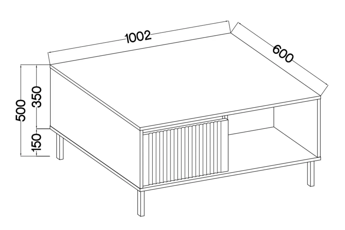 Stolík konferenčný Kasalia 100x60 cm - Dub evoke Stolík kawowy Kasalia 100x60 cm - Dub evoke