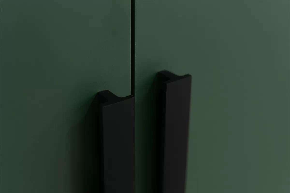 Skříň Genua 255 cm - láhvová Zeleň/Černý skříň Genua 255 cm - láhvová Zeleň/Černý