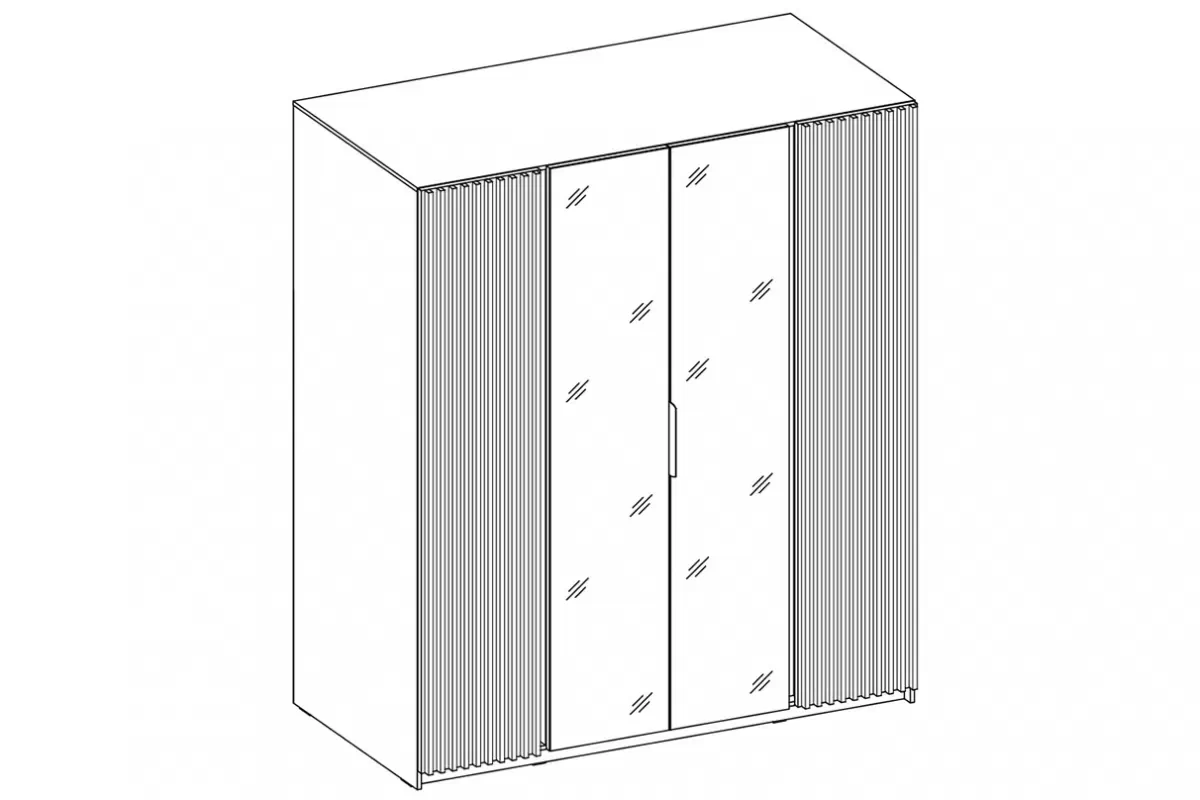 Ruhásszekrény Sansi 2L2LAM z tükör 200 cm - fekete / dab evoke / fekete lamellák ruhásszekrény Kaja 2L2LAM z tükör 200 cm - fekete / dab evoke / fekete lamele