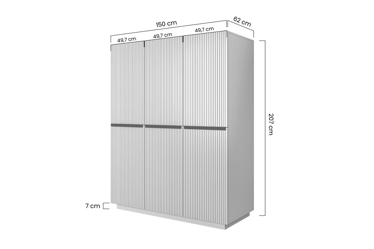 Skriňa Nicole 150 cm na sokli - tmavomodrá / čierne úchytky Skriňa Nicole 150 cm - granat / čierny úchyty