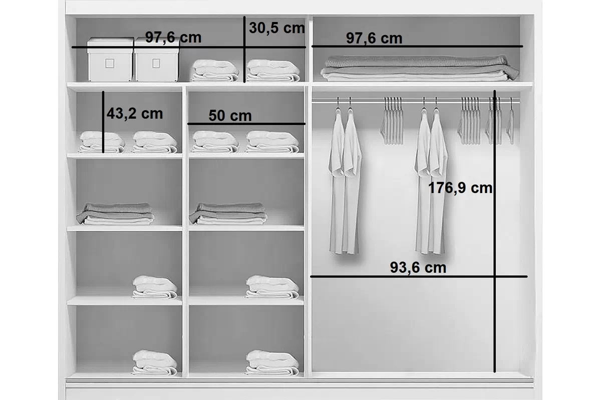 Skříň s posuvnými dveřmi Somalia A2 200 Skříň s posuvnými dveřmi Senas 200/215 cm