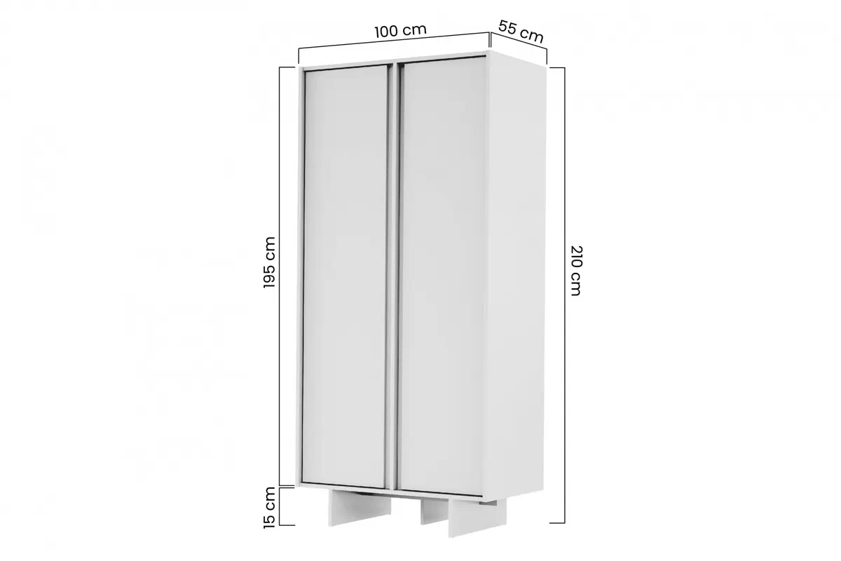 skříň Zolia 2D - 100 cm - kašmír / kašmír - Výprodej z expozice skříň Zolia 2D - 100 cm - kašmír / kašmír - Výprodej z expozice