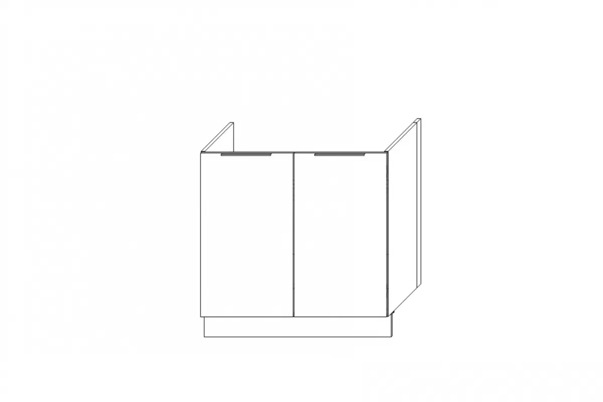 Skrinka Kuchynská dolná Ilandia DZ80 drezová skrinka - biely mat Skrinka Kuchynská dolná Ilandia DZ80 pod umývadlo - biely mat