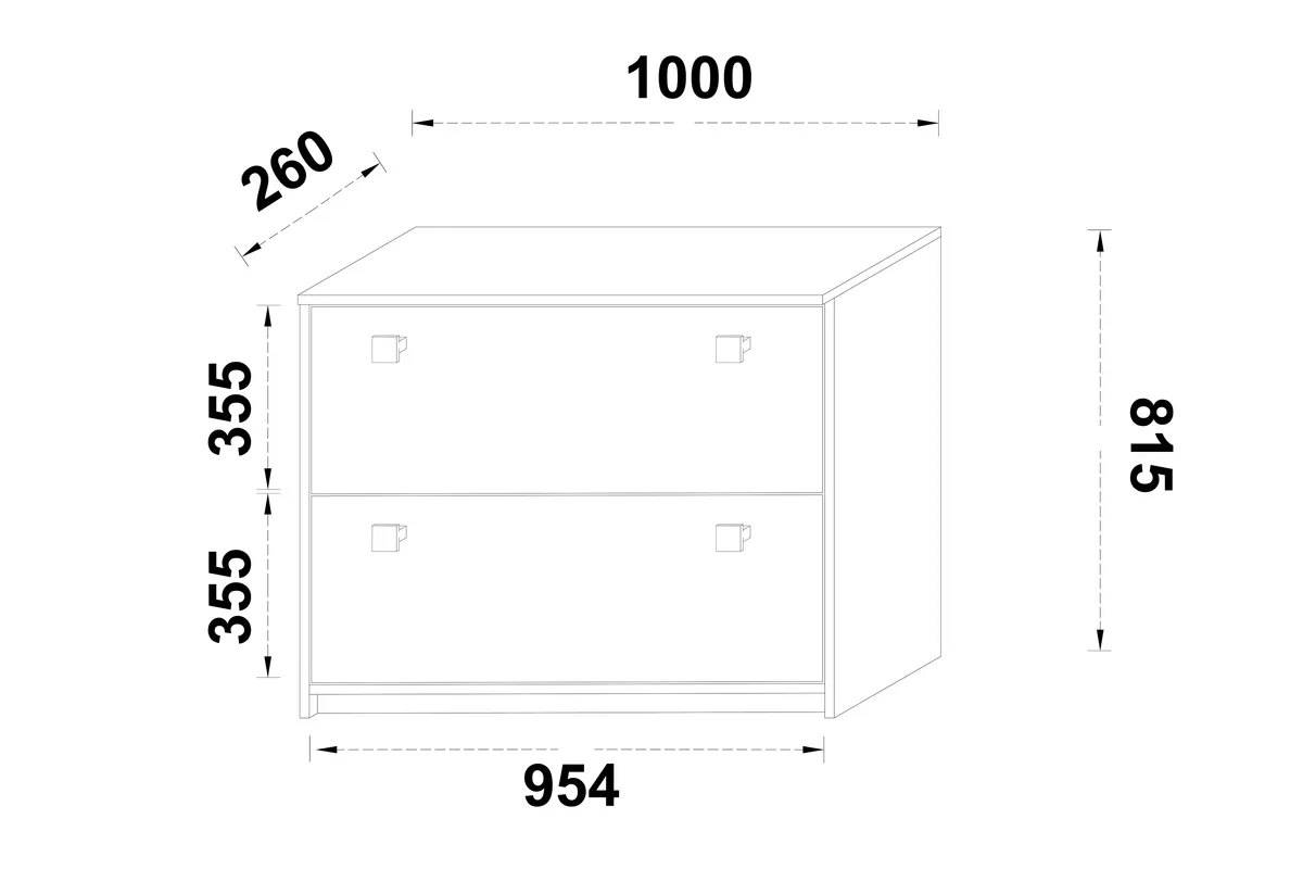 Skříňka na boty Tonis 100 cm - černá mat Skříňka na boty Tonis 100 cm - černá mat