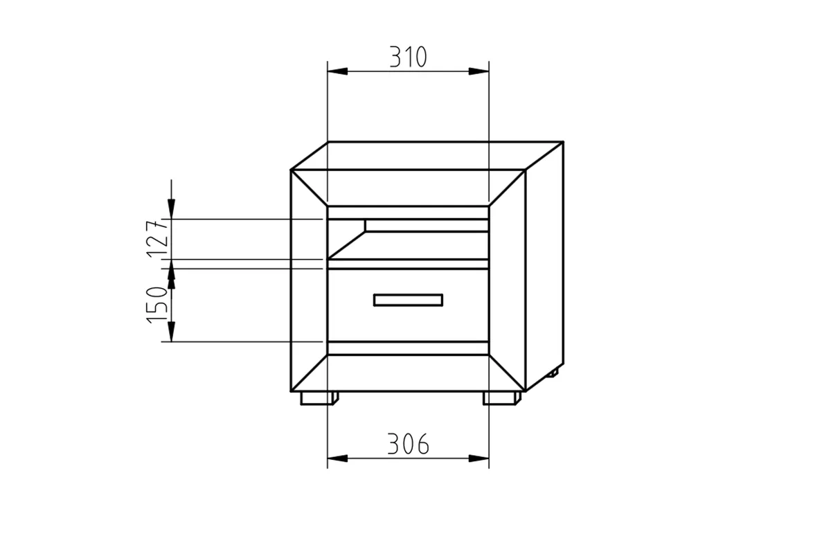 Noční stolek Santori ST - 45 cm Noční stolek Santori z szuflada 45 cm
