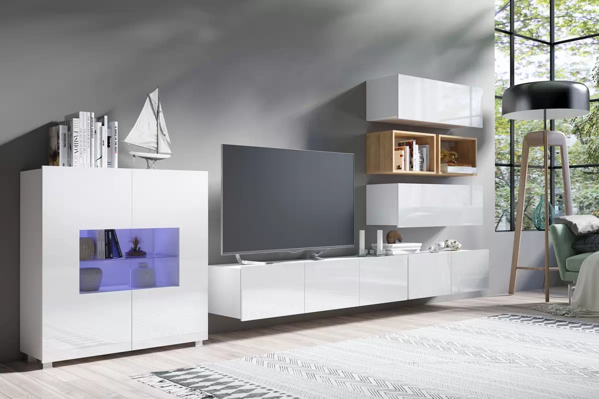 TV stolek 150 Celeste Bílá Skříňka RTV Celeste - 150 cm - bílá