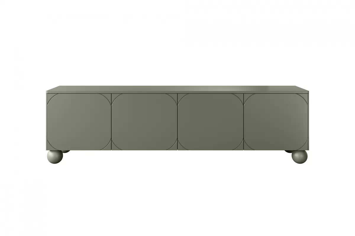 TV stolík Sonatia II 200 cm s 2 ukrytými zásuvkami - olivová TV skrinka zelená