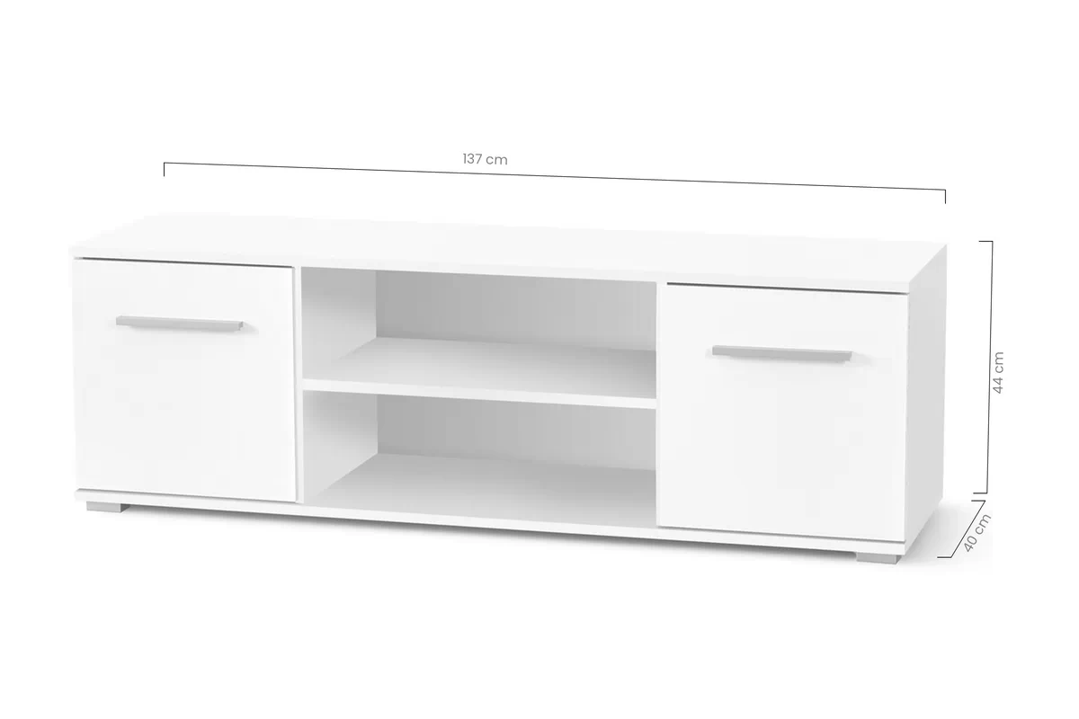 LIMA tv1  Bílý (1p=1szt) Skříňka RTV Lima - 137 cm -  bílá