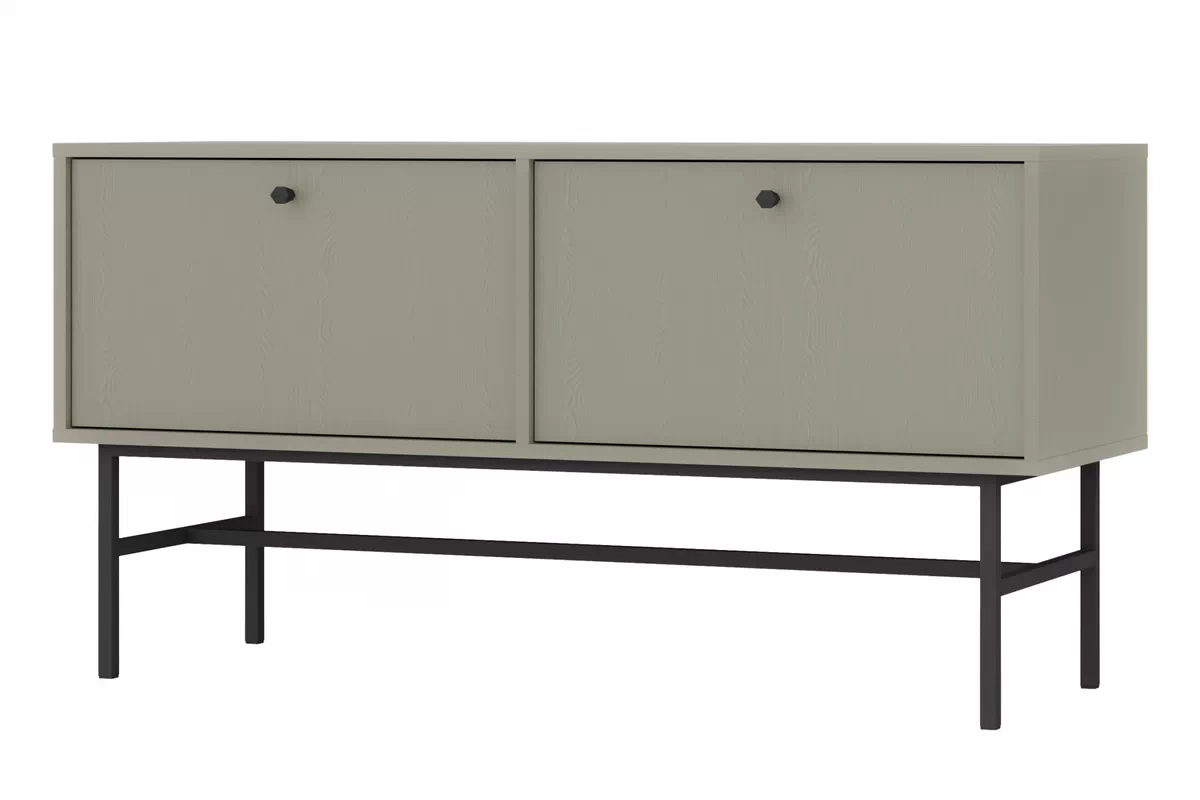 TV stolík Lotina III 2K - 120 cm - eukalyptus / čierny nožičky TV skrinka Lotina III 2K - 120 cm - eukaliptus / čierny nožičky