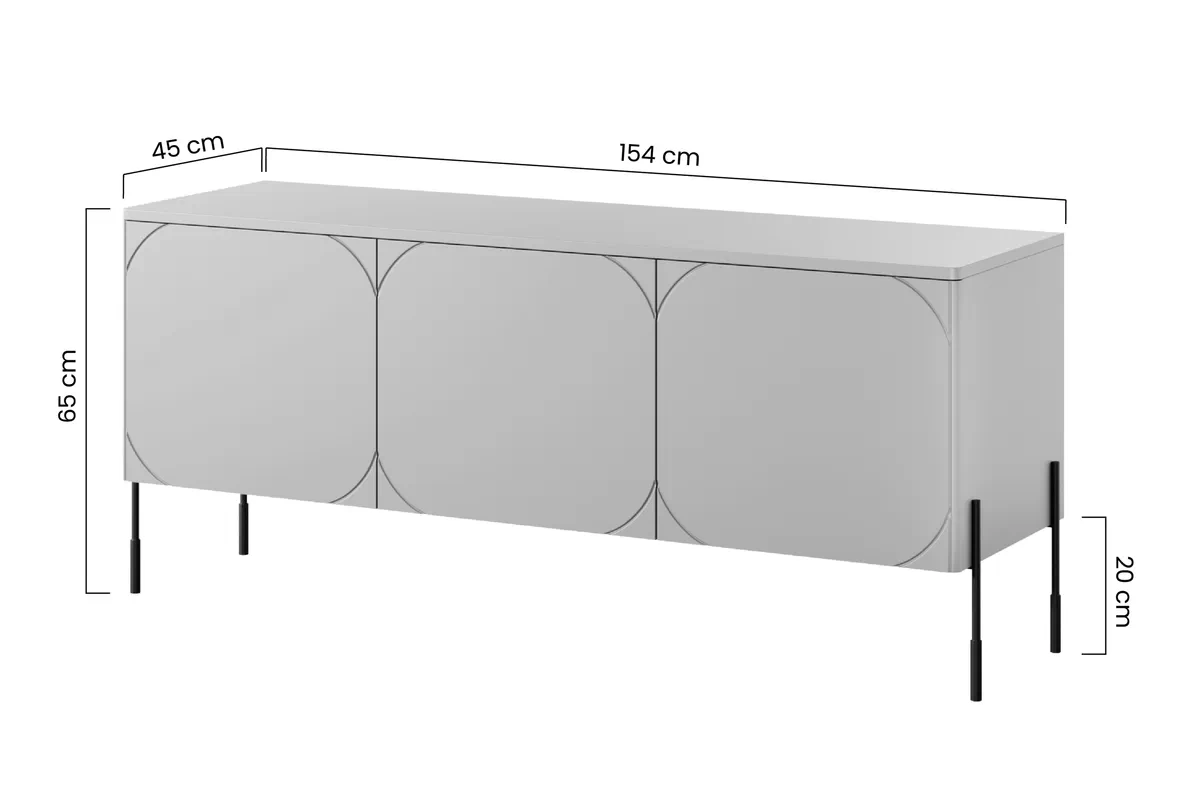 TV stolík Sonatia 150 cm s ukrytou zásuvkou - burgundová TV skrinka trojdverová z ukryta szuflada Sonatia 150 cm - burgund