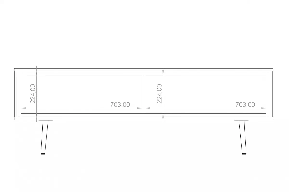 TV stolek Unili 150 cm - kašmírová / zlatá skříňka RTV Unili 150 cm - kašmír / zlatá