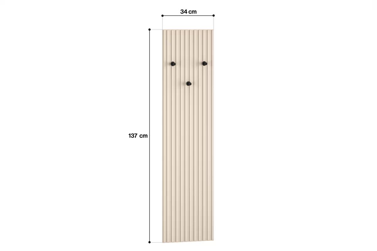 Cuier Jamuzi 17 pentru hol - 34 cm - cașmir Wieszak do antecamere Jamuzi 17 - 34 cm - cașmir